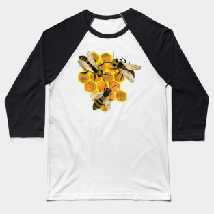 Bees on honeycomb Baseball T-Shirt